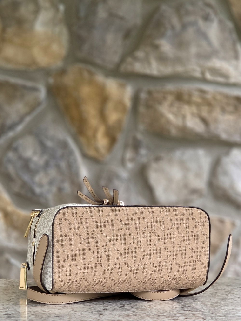 Michael Kors Rhea Color Block Logo Medium Backpack - Picture 4 of 9